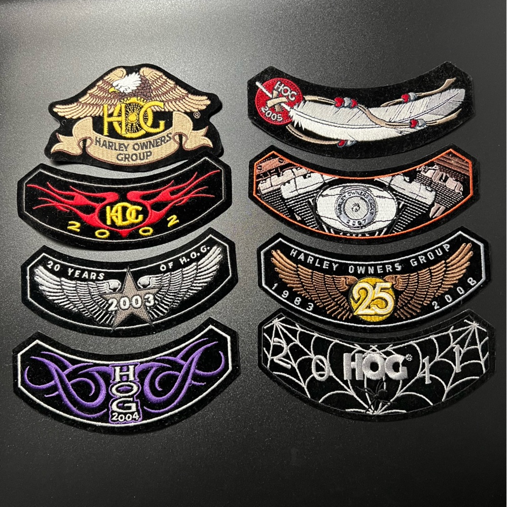 Harley Davidson Harley Owners Group Club Member Patches 2002 thru 2008 & 2011